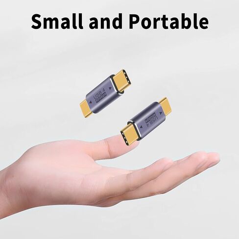محول USB C ذكر إلى ذكر بسرعة 40 جيجابت في الثانية، محول USB-C ذكر إلى ذكر، موسع موصل USB من النوع C يدعم 100 وات، 40 جيجابت في الثانية لأجهزة الكمبيوتر المحمول والكمبيوتر اللوحي والهواتف وما إلى ذلك (فضي، عبوتان) in Saudi Arabia
