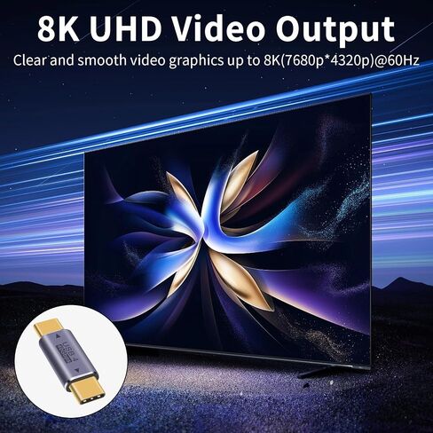محول USB C ذكر إلى ذكر بسرعة 40 جيجابت في الثانية، محول USB-C ذكر إلى ذكر، موسع موصل USB من النوع C يدعم 100 وات، 40 جيجابت في الثانية لأجهزة الكمبيوتر المحمول والكمبيوتر اللوحي والهواتف وما إلى ذلك (فضي، عبوتان) in Saudi Arabia