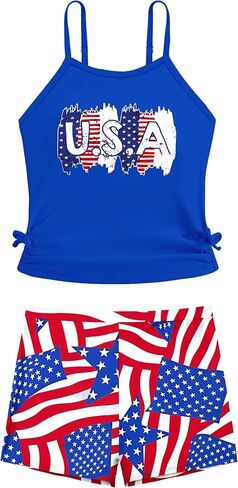 NAPU Girls Tankini Swimsuit Tropical Girls Swimsuit with Boyshort 2 Piece Bathing Suit for Girls Swimwear Set 5-12 Years in Saudi Arabia