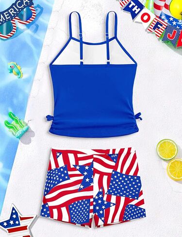 NAPU Girls Tankini Swimsuit Tropical Girls Swimsuit with Boyshort 2 Piece Bathing Suit for Girls Swimwear Set 5-12 Years in Saudi Arabia