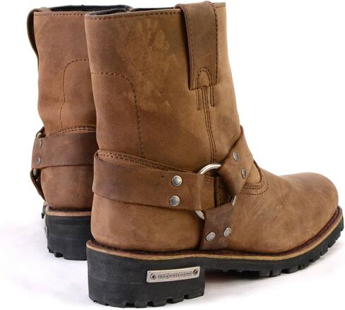 Milwaukee Leather MBL9353 Women Crazy Horse Horse Brown Leather Rider Rider Short Harness Boots in Saudi Arabia