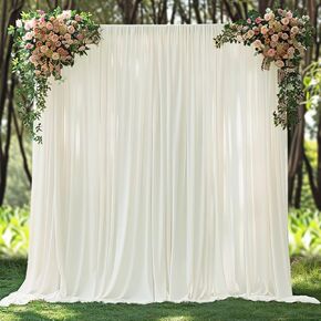 10x10ft Wrinkle Free Lavender Backdrop Curtain for Parties Soft Fabric Drapes Wedding Curtain Backdrop for Birthday Party Decorations Background for Photography 5x10ft,2 Panels
