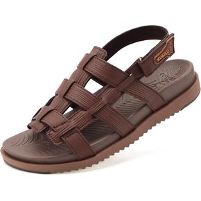 KuaiLu Womens Fashion Orthopedic Walking Sandals for Women 2025 Arch Support Sandles Comfort Plantar Fasciitis Recovery Cushion Summer Travel Outdoor Hiking Open Toe Water Shoes Brown Size 7