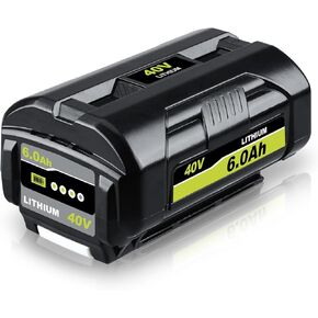 VINIDA 6.0Ah 40V OP4040 Lithium-lon Replacement for Ryobi Battery 40V Compatible with Ryobi Battery OP4050A OP40201 OP4026 OP40261 OP4030 OP40301 OP4050 OP4060