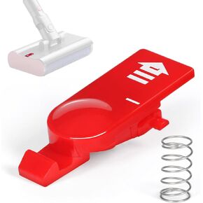 Release Catch with Spring Replacement Kit Compatible with Dyson V12 Slim/ V15 Wet Roller Head, Red Catch Release Clip Button Replacement with Spring