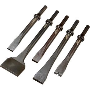Mayhew Tools 32023 Pneumatic Cut, Chisel and Scraper Set, Black Oxide Finish, 5-Piece