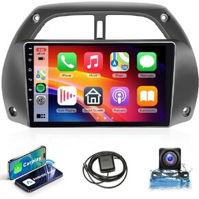 Car Radio Stereo for Toyota RAV4 2001-2006, 2G 64G Rimoody 9 Inch Android 13 Wireless Carplay and Android Auto Touch Screen Mirror Link Bluetooth FM/RDS EQ GPS WiFi SWC Backup Camera