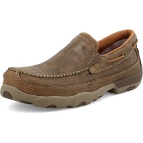 Twisted X Men's Work Slip-On Driving Moc, Moc Toe Composite Toe
