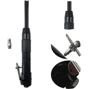 BEYST Air Pneumatic 12 Needle Scaler, Mini Removing Rust Slag Pistol Grip Tool 1/4" 4000 RPM, Descaler for Air Chisel Paint Removing Deburring