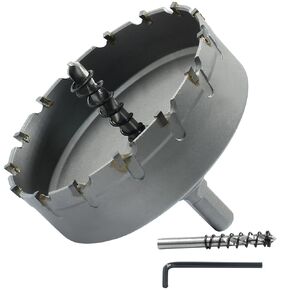 Luomorgo 3-1/2" 90mm Carbide Hole Saw, Heavy Duty Hole Cutter for Stainless Steel Alloy Cast Iron