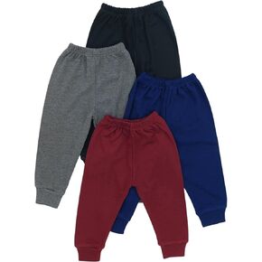 ToBeInStyle Boy's 4-Pack Casual Cuffed Pants Relaxed Fit