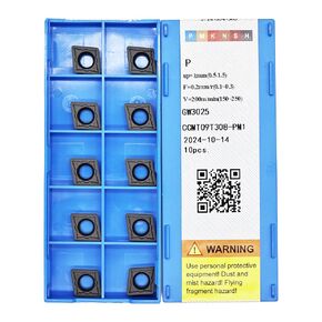 GREAT WALL CCMT32.52 Carbide Insert Cutter CCMT09T308-PM Grade of GW3025 for Steel Semi-Finishing Turning Cutting,10pcs