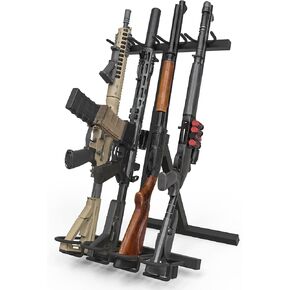 Gun Rack, Folding Rifle Rack, Portable Indoor Gun Racks, Heavy-Duty Steel Gun Rifle Stand Holds Up to 7 Pistols and 4 Rifles or Shotguns