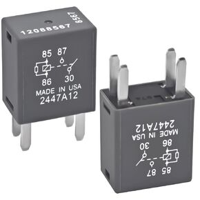 Relay 12088567 8567 (Set of 2), Multipurpose Ac Compressor Clutch Relay, Automotive Relay 12088567 Compatible for Buick Cadillac Chevrolet GMC Pontiac Ecm Flashers Strater Ignition Horn
