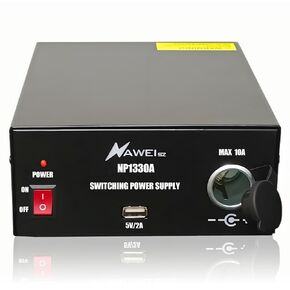 Switching Power Supply 13.8V 30 Amp Bench Power Supply, AC-to-DC Power Convertor with USB Port and Cigarette Plug Output for Powering Ham/CB Radios, Scanners