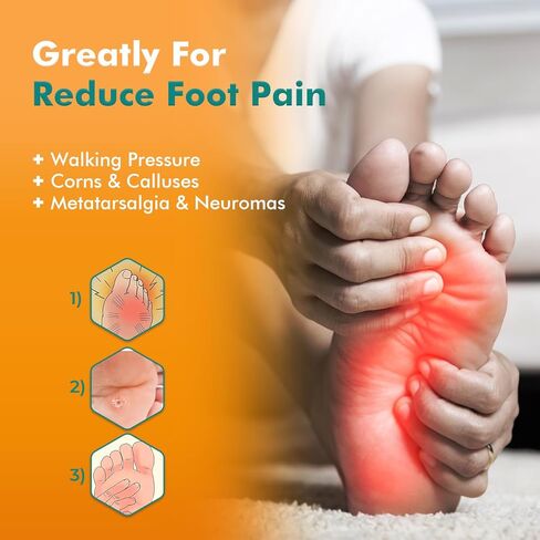 وسائد مسامير القدم، مزيلات مسامير القدم للقدمين، وسائد مسامير القدم ذاتية اللصق، واقيات مسامير القدم وتقليل الاحتكاك - شكل دائري، 10 ورقات (إجمالي 90 قطعة) in Kuwait