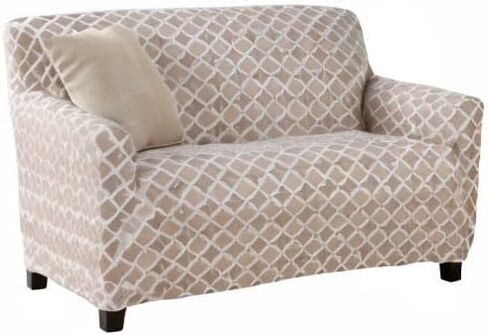 غطاء كرسي ذو ذراع مطاطي من القطيفة المخملية. واقي أثاث الكرسي المخملي، ناعم مضاد للانزلاق، عالي التمدد (كرسي، رمادي حمامة برية - ندفة الثلج) in Kuwait