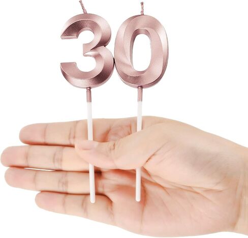 شموع عيد الميلاد الثلاثين، شموع رقمية للكيك، شموع عيد ميلاد سعيد لتزيين الكيك لحفلات أعياد الميلاد وحفلات الزفاف والاحتفال بالذكرى السنوية (ذهبي) in Saudi Arabia