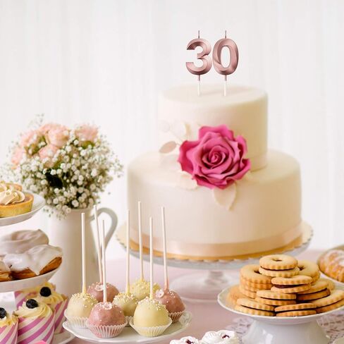شموع عيد الميلاد الثلاثين، شموع رقمية للكيك، شموع عيد ميلاد سعيد لتزيين الكيك لحفلات أعياد الميلاد وحفلات الزفاف والاحتفال بالذكرى السنوية (ذهبي) in Saudi Arabia