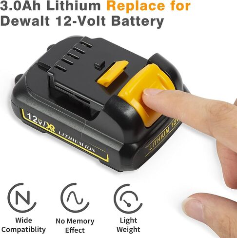 4 حزمة 3.0AH 12V MAX DCB120 بطارية متوافقة مع DEWALT 12V Lithium Battery DCB123 DCB127 DCB122 DCB124 DCB121 استبدال لبطاريات أدوات الطاقة 12 فولت مع حامل البطارية حامل البطارية in Saudi Arabia