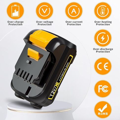 4 حزمة 3.0AH 12V MAX DCB120 بطارية متوافقة مع DEWALT 12V Lithium Battery DCB123 DCB127 DCB122 DCB124 DCB121 استبدال لبطاريات أدوات الطاقة 12 فولت مع حامل البطارية حامل البطارية in Saudi Arabia