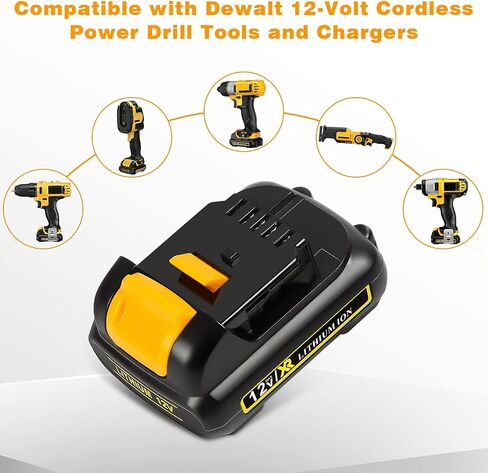 4 حزمة 3.0AH 12V MAX DCB120 بطارية متوافقة مع DEWALT 12V Lithium Battery DCB123 DCB127 DCB122 DCB124 DCB121 استبدال لبطاريات أدوات الطاقة 12 فولت مع حامل البطارية حامل البطارية in Saudi Arabia