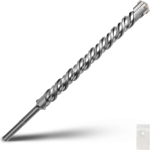 5/8 x 18 inch SDS Max Rotary Hammer Drill Bit, 16x460mm Carbide Tip Masonry Drill Bit,Concrete Drill Bit for Masonry, Brick, Stone, Concrete (Length :460mm / 18 inch, 16mm (5/8 in) Diameter) in Kuwait