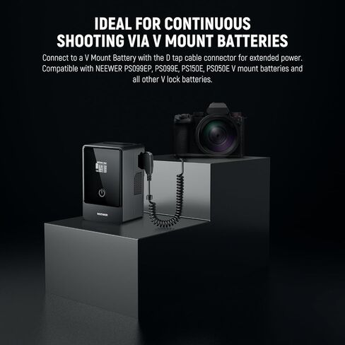 Neewer D Tap to En-EL15 Dummy Battion مع كابل لبطارية M MATTE ، مصدر طاقة مستمر مستقر لـ Nikon ZF Z6 Z6II Z7 II Z5 D850 D810 D810A D780 D750 D610 D500 D7500 D7200 ، VP-EP5B. in Kuwait