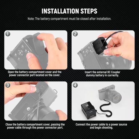 Neewer D Tap to En-EL15 Dummy Battion مع كابل لبطارية M MATTE ، مصدر طاقة مستمر مستقر لـ Nikon ZF Z6 Z6II Z7 II Z5 D850 D810 D810A D780 D750 D610 D500 D7500 D7200 ، VP-EP5B. in Kuwait
