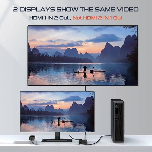 مقسم HDMI 2.0 1 في 4 مخرج 4K 60 هرتز، مقسم HDMI 1x4 يدعم تجاوز HDCP، Dolby Atmos، YUV 4:4:4، HDCP 2.3، EDID، LPCM 7.1، متوافق مع PS5/4/3، Xbox، Roku، Apple TV، Fire عصا، مشغل بلو راي in Saudi Arabia