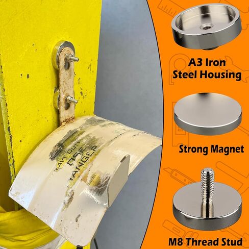 مغناطيس كأس مستدير قوي مع خيط ذكر M6، 4 قطع مغناطيس وعاء أرضي نادر شديد التحمل، قاعدة تثبيت مغناطيس نيوديميوم قوية للغاية وقابلة للإزالة للإضاءة والأدوات والكاميرا والمعدات in Kuwait