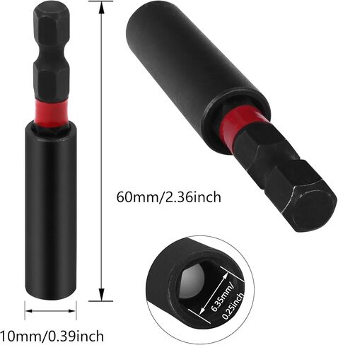 Impact Duty Srewdriver Drill Driver Strong Magnetic Bit Holders 1/4 Inch Hex Shank with Storage Box(2-Pack) in Kuwait
