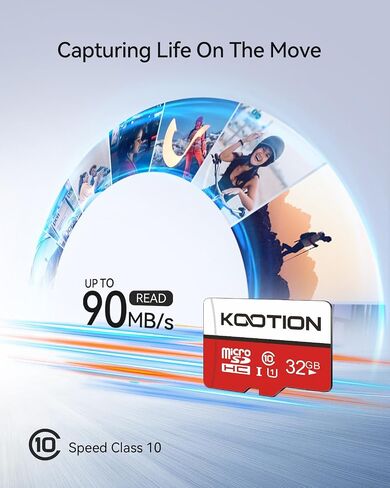 KOOTION 32GB Micro SD Card 5 Pack, Class 10 MicroSDHC Flash Memory Card with Adapter UHS-I, Full HD, C10 TF Card for Smartphone in Saudi Arabia