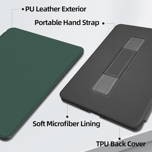 MOROCK Case for All-New 6.8" Kindle Paperwhite and Paperwhite Signature Edition (11th Generation, 2021 Released), Premium Lightweight PU Leather Cover with Hand Strap, Auto Sleep/Wake, Oat Coffee in Kuwait