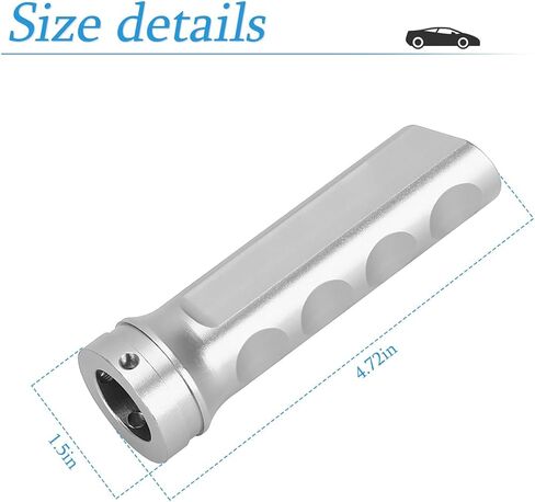 AUCELI Car Handbrake Cover, Universal Aluminum Handle Protector for Brake Lever, Wave Shaped Decorative Hand Brake Sleeve, Auto Interior Accessories in Saudi Arabia