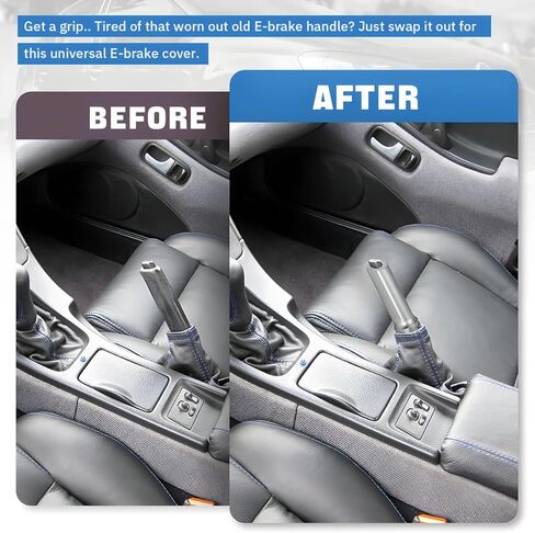 AUCELI Car Handbrake Cover, Universal Aluminum Handle Protector for Brake Lever, Wave Shaped Decorative Hand Brake Sleeve, Auto Interior Accessories in Saudi Arabia