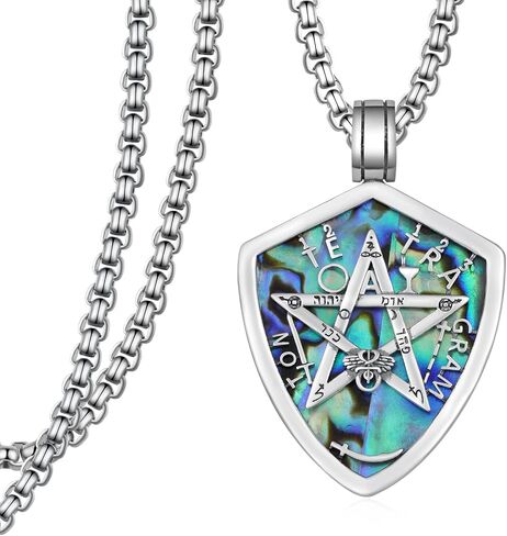 قلادة Tetragrammaton de Plata من الفضة الإسترليني عيار 925 من Tetragrammaton تميمة حماية وBuena Suerte للرجال in Kuwait