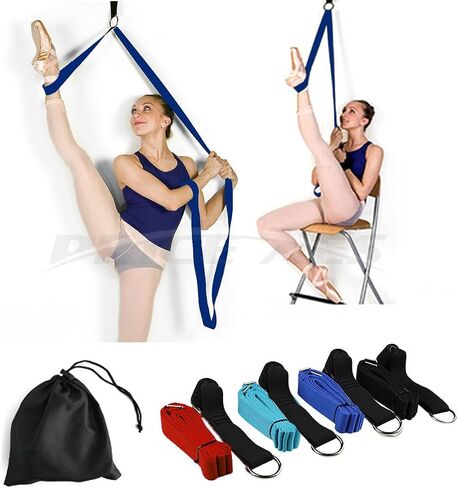Door Flexibility & Stretching Leg Strap - Great for Ballet Cheer Dance Gymnastics or Any Sport Leg Stretcher Door Flexibility Trainer Premium Stretching Equipment (Rose) in Saudi Arabia