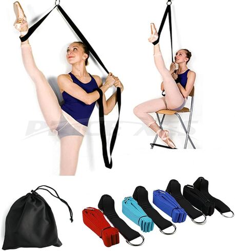 Door Flexibility & Stretching Leg Strap - Great for Ballet Cheer Dance Gymnastics or Any Sport Leg Stretcher Door Flexibility Trainer Premium Stretching Equipment (Rose) in Saudi Arabia