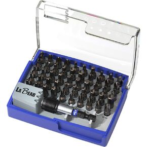 51-Piece Security Bit Screwdriver Set Torq, Spanner, Triwing, Clutch Complete Tamper Bit Set S2 Steel, Tamper Proof Bits, for home electoronics, vehicles, military, aerospace applications