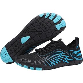 Barefoot Wide Toe Water Shoes Trail Running Boots Quick Drying Breathable Waterproof Non-Slip (Blue, Adult, Women, 7, Numeric, US Footwear Size System, Wide)
