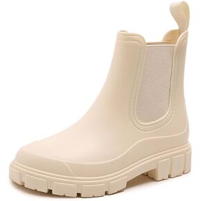 Harssidanzar Womens Rain Boots أحذية حديقة مقاومة للماء أحذية مضادة للانزلاق لأمطار قصيرة للعمل في الهواء الطلق HL217US