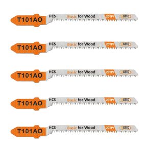 50pcs T Shank Jigsaw Lades Set - BGTEC HCS/HSS Jig Saw Lades for Wood و Plastic and Metal Dut (T118A ، T118B ، T101AO ، T101B ، T101BR ، T144D)