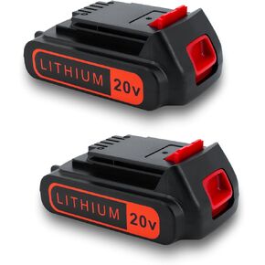 2packs 4.0Ah 20V Max Lithium Ion Replace Battery Compatible with Black and Decker LBXR20 LB20 LBX20 LBX4020 Extended Run Time Cordless Power Tools