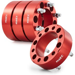 Orion Motor Tech 6x5.5 Wheel Spacers, 2 Inch Red Wheel Spacer Kit with M14x1.5 Studs Compatible with Chevy Silverado 1500 Chevrolet Tahoe GMC Yukon Suburban, 108mm Bore Red Wheel Spacers, 4pcs