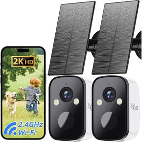 5G Security Cameras Wireless Outdoor, Solar Camera Outdoor, Wireless Camera for Home Security with Color Night Vision, AI Detection, 2 Way Talk, IP66, Cloud/SD, Alexa