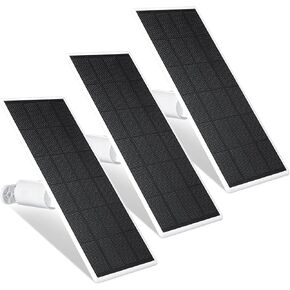 Wasserstein Solar Panel, Solar Panel Charger for Google Nest Cam Outdoor or Indoor, Battery - 2.5W Solar Power - Camera Solar Panels Made for Google Nest (3 Pack)