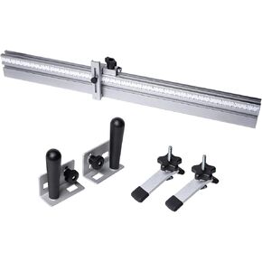 DuBois 51031 24" Drill Press Fence Set w/Mounting Brackets, Stops, Clamps, Handles, Knobs, and Hardware for T-Slot Drill Press Table Tops