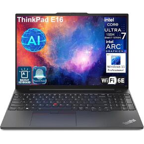 Lenovo ThinkPad E16 Gen 2 16" FHD+ Business AI Laptop Computer, Intel 16-Core Ultra 7 155H (Beat i7-13705H), 16GB DDR5 RAM, 1TB PCIe SSD, WiFi 6E, Backlit KB, Fingerprint Reader, Win11 Pro, Vent-HEA