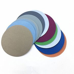 30pcs 50mm 2Inch Water Grinding Abrasive Paper Grit 1500/2000/3000/5000/7000/10000 Mix Grit Set Sanding Discs Hook Loop Sandpaper Round Sandpaper Disk Sand Sheet